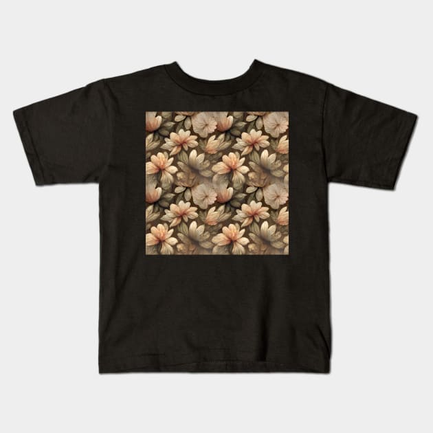 Beautiful Floral pattern, model 2 Kids T-Shirt by Endless-Designs